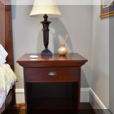 F39. Crate and Barrel one-drawer nightstand. 30”h x 27”w x 21”d - $275 